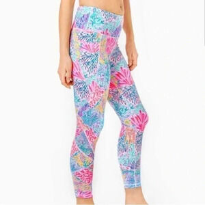 NWT  Lilly Pulitzer Weekender High Rise Leggings Splash dance Size Small